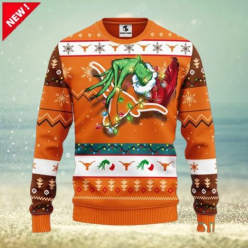 Texas Longhorns Grinch Ugly Christmas Sweater