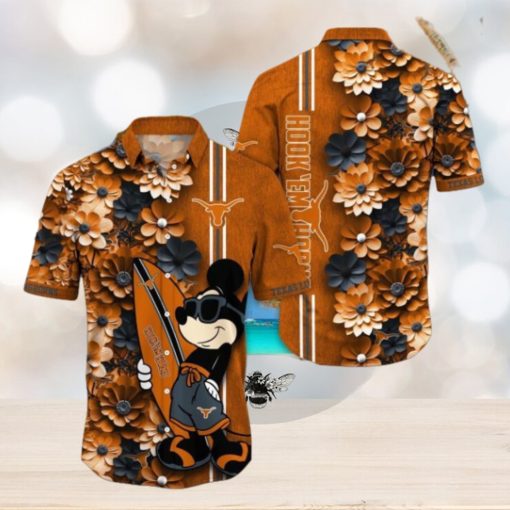 Texas Longhorns Hawaiian Shirt Mickey Love Surfing Trending Summer Gift