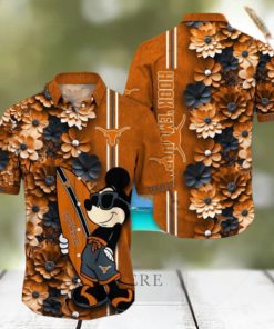 Texas Longhorns Hawaiian Shirt Mickey Love Surfing Trending Summer Gift