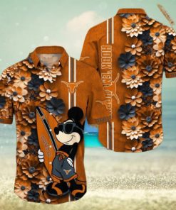 Texas Longhorns Hawaiian Shirt Mickey Love Surfing Trending Summer Gift