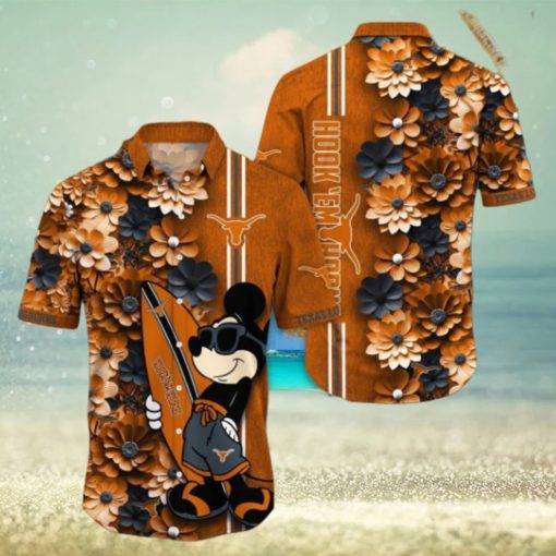 Texas Longhorns Hawaiian Shirt Mickey Love Surfing Trending Summer Gift