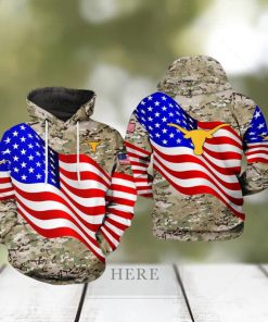 Texas Longhorns NCAA US Flag Camo Veteran 3D Printed Hoodie