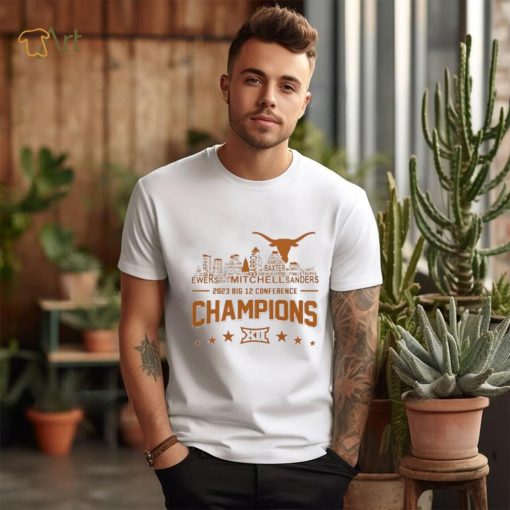 Texas Longhorns Skyline Players Name 2023 Big 12 Conference Football Champions Skyline Shirt