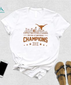 Texas Longhorns Skyline Players Name 2023 Big 12 Conference Football Champions Skyline Shirt