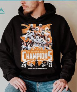 Texas Longhorns Team 2023 Dr Pepper Big 12 Champions 49 21 Oklahoma State Shirt