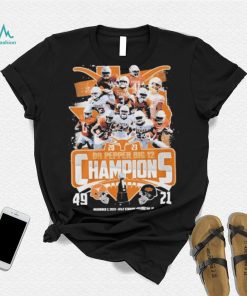 Texas Longhorns Team 2023 Dr Pepper Big 12 Champions 49 21 Oklahoma State Shirt