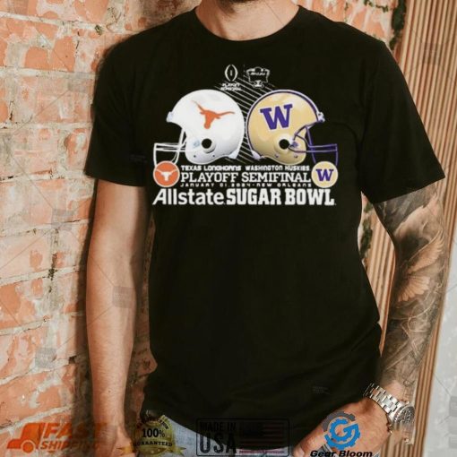 Texas Longhorns Vs Washington Huskies 2024 CFP Sugar Bowl Head To Head Shirt