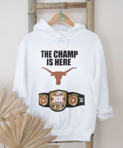 Texas Longhorns WWE The Champ Is Here 2023 Big 12 Football Conference Champions Shirt