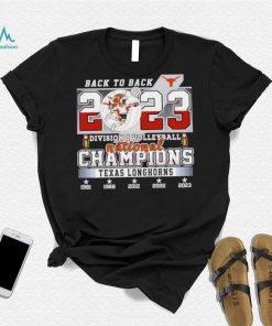 Texas Longhorns back to back 2023 Division I volleyball National Champions shirt, hoodie, sweater, long sleeve and tank top Texas Longhorns back to back 2023 Division I volleyball National Champions shirt