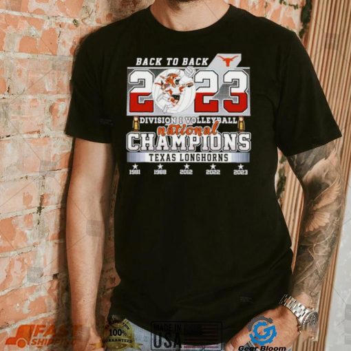 Texas Longhorns back to back 2023 Division I volleyball National Champions shirt