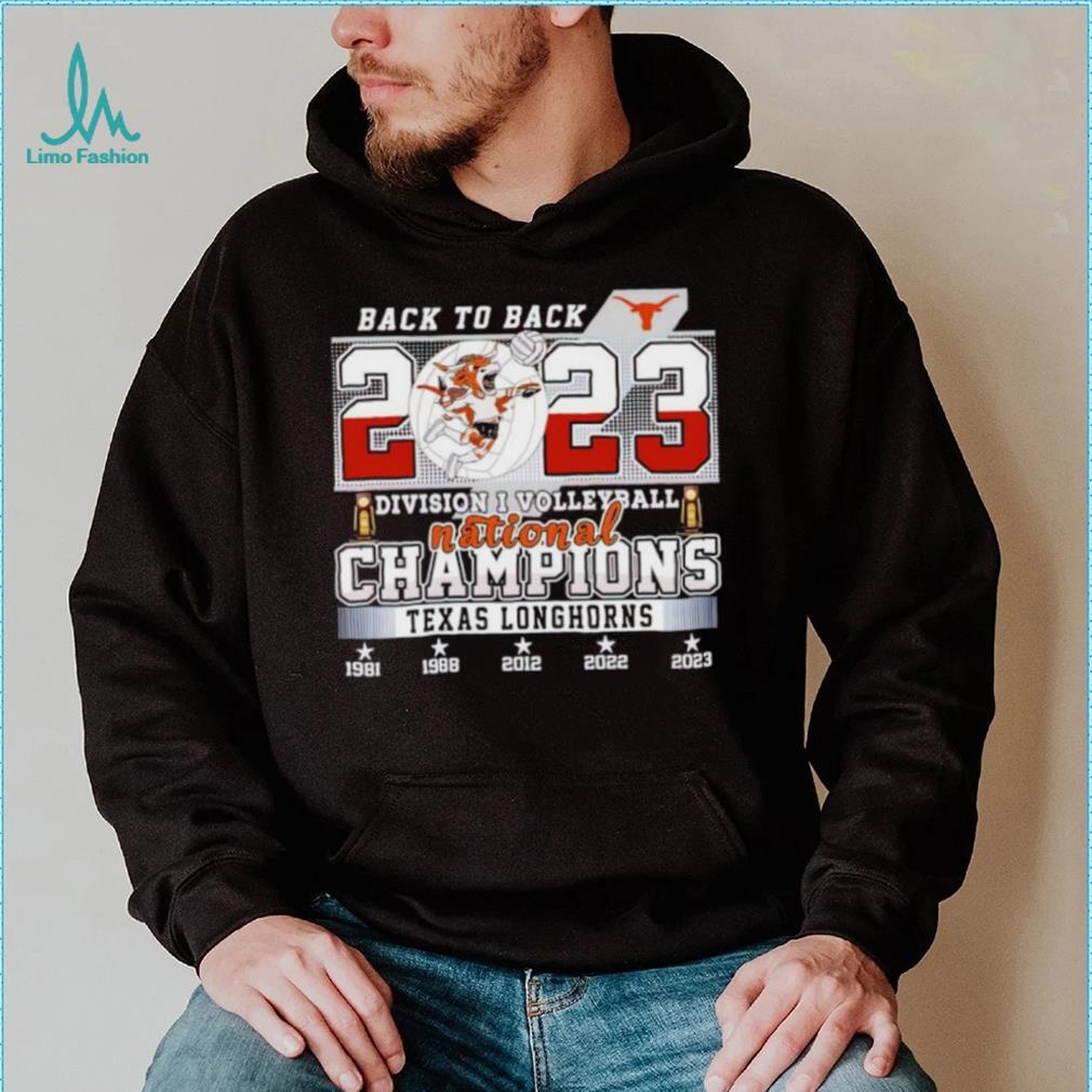 Texas Longhorns back to back 2023 Division I volleyball National Champions shirt Texas Longhorns back to back 2023 Division I volleyball National Champions shirt