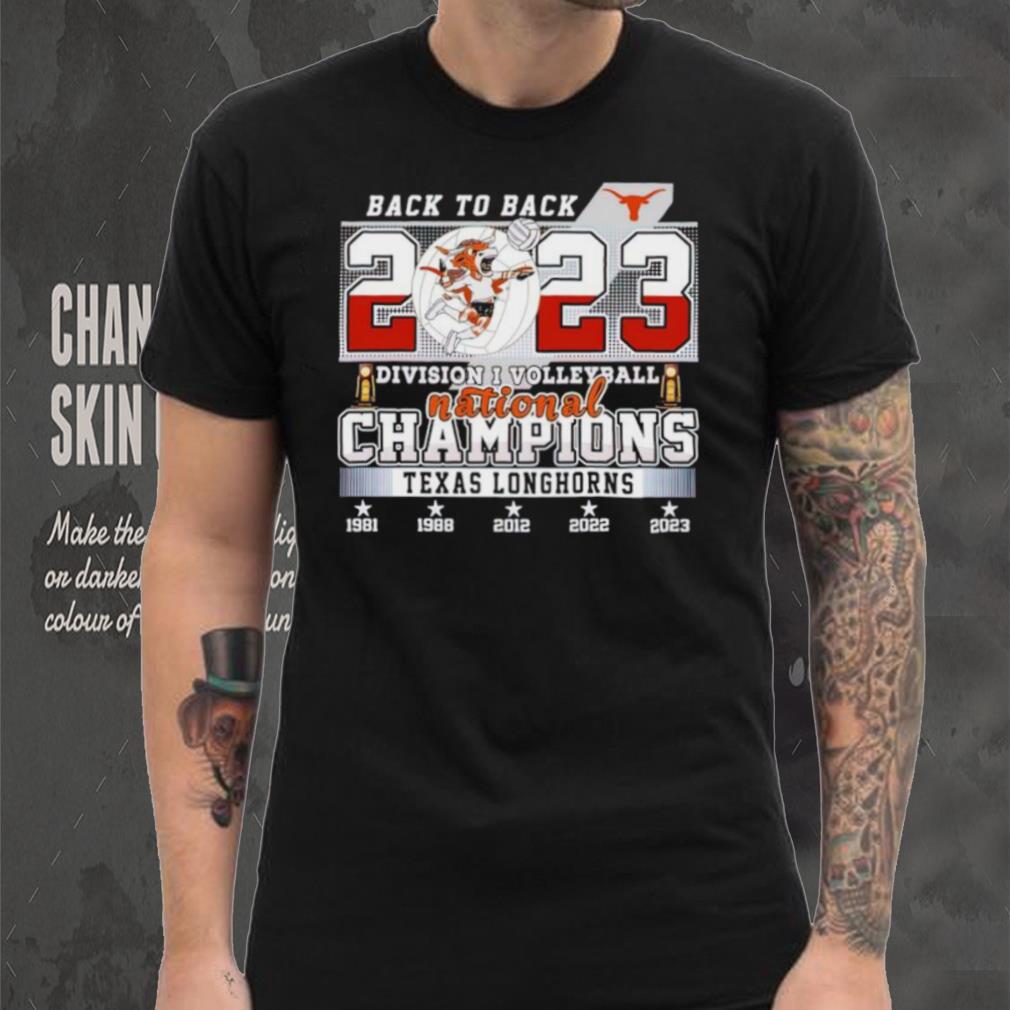 Texas Longhorns back to back 2023 Division I volleyball National Champions shirt Texas Longhorns back to back 2023 Division I volleyball National Champions shirt