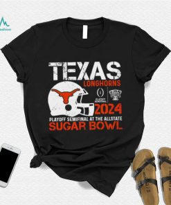 Texas Longhorns football 2024 playoff semifinal at the Allstate Sugar Bowl helmet logo shirt