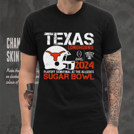 Texas Longhorns football 2024 playoff semifinal at the Allstate Sugar Bowl helmet logo shirt