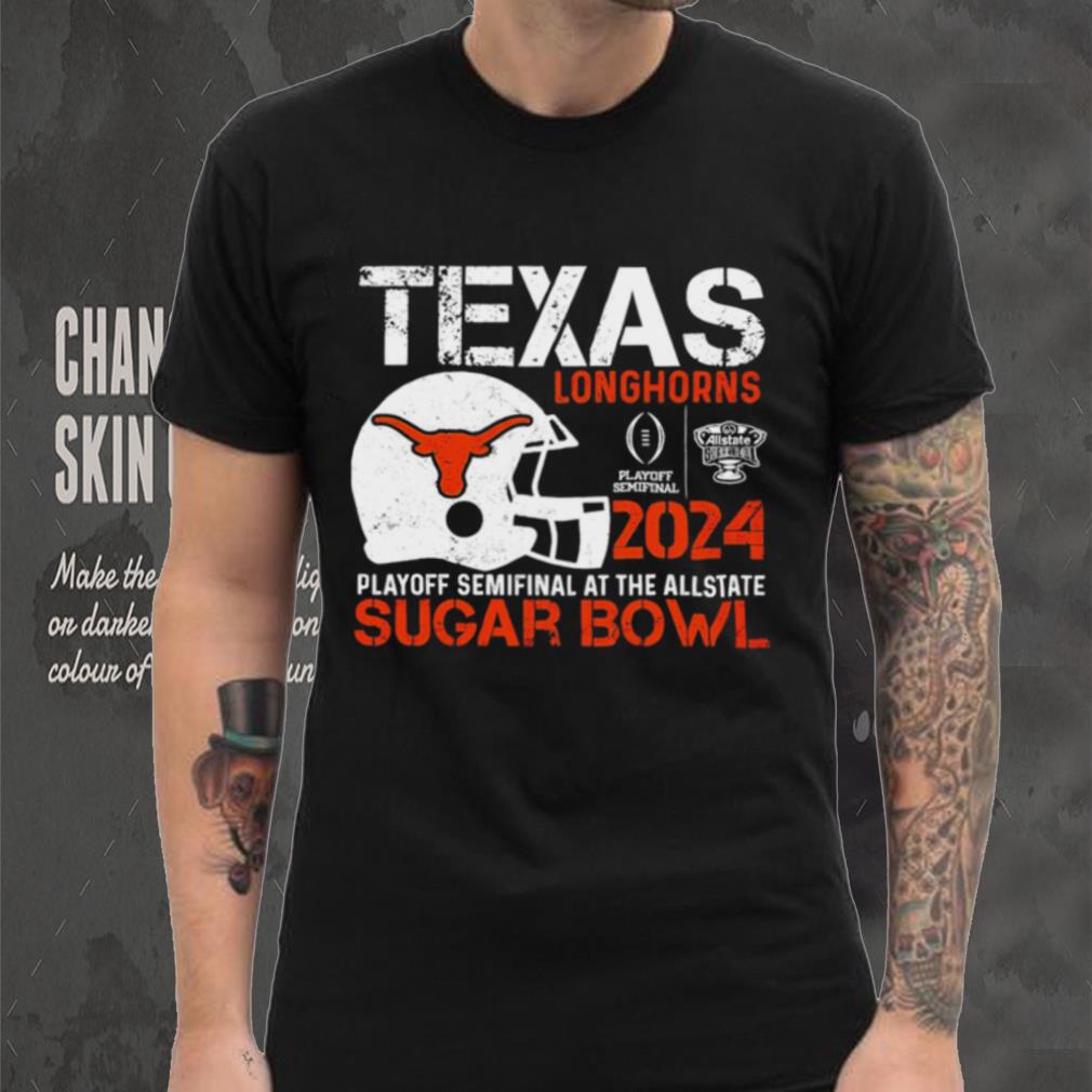 Texas Longhorns football 2024 playoff semifinal at the Allstate Sugar Bowl helmet logo shirt Texas Longhorns football 2024 playoff semifinal at the Allstate Sugar Bowl helmet logo shirt