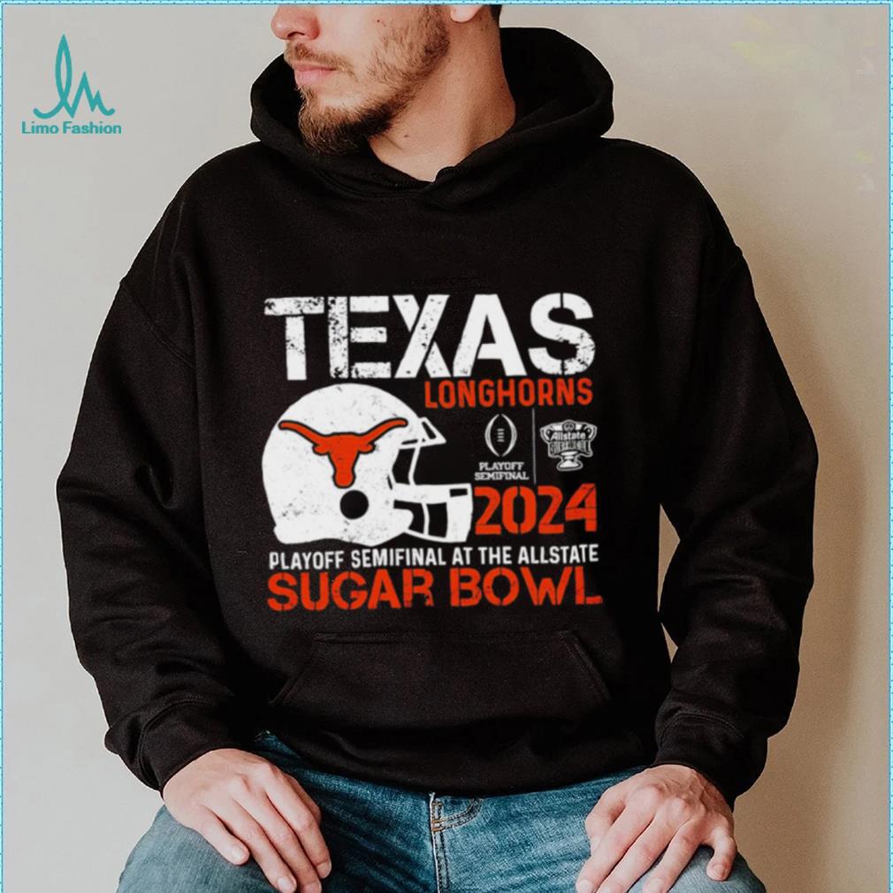 Texas Longhorns football 2024 playoff semifinal at the Allstate Sugar Bowl helmet logo shirt Texas Longhorns football 2024 playoff semifinal at the Allstate Sugar Bowl helmet logo shirt