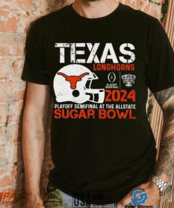 Texas Longhorns football 2024 playoff semifinal at the Allstate Sugar Bowl helmet logo shirt