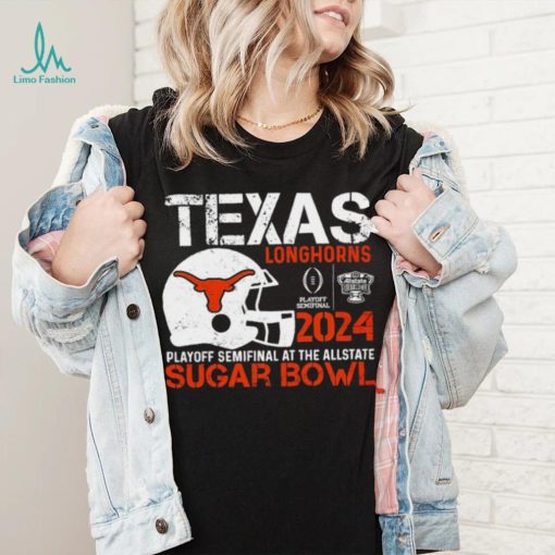 Texas Longhorns football 2024 playoff semifinal at the Allstate Sugar Bowl helmet logo shirt