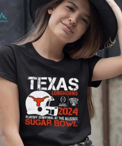 Texas Longhorns football 2024 playoff semifinal at the Allstate Sugar Bowl helmet logo shirt