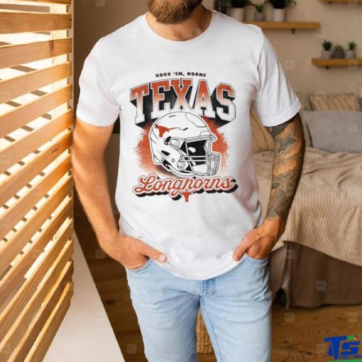 Texas Longhorns hook ’em horns helmet retro shirt