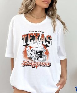Texas Longhorns hook ’em horns helmet retro shirt