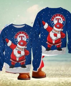 Texas Rangers Christmas Dab Santa Ugly Sweater For Fans AOP Gift Holidays