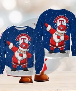 Texas Rangers Christmas Dab Santa Ugly Sweater For Fans AOP Gift Holidays