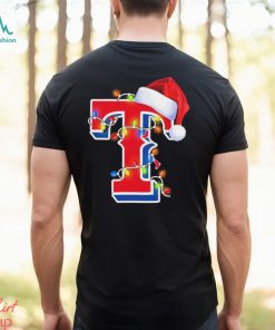 Texas Rangers Christmas Light Logo Santa Hat Sweater