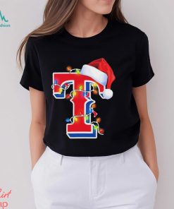 Texas Rangers Christmas Light Logo Santa Hat Sweater