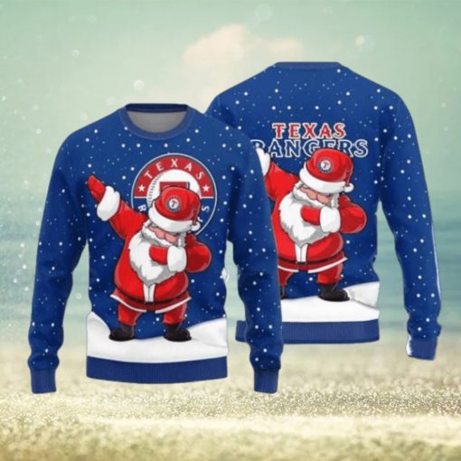 Texas Rangers Dab Santa Ugly Christmas Sweater