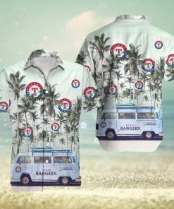 Texas Rangers MLB Coconut Car Pattern Hawaiian Shirt