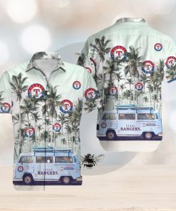 Texas Rangers MLB Coconut Car Pattern Hawaiian Shirt