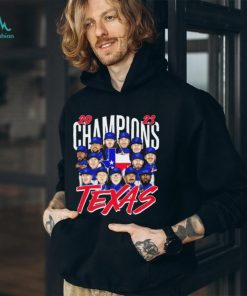 Texas Rangers baseball team 2023 Champions Texas state cartoon shirt