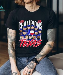 Texas Rangers baseball team 2023 Champions Texas state cartoon shirt