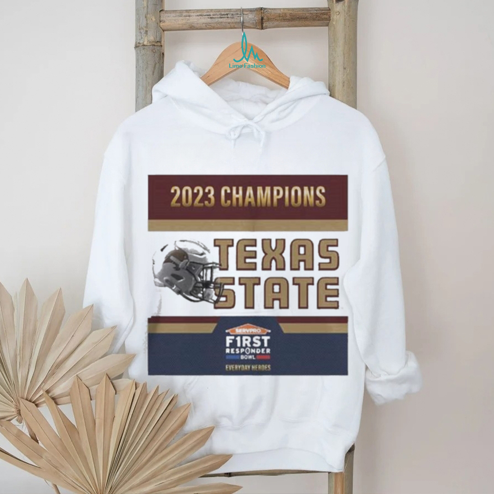 Texas State Bobcats Football Are 2023 First Responder Bowl Champions Shirt Texas State Bobcats Football Are 2023 First Responder Bowl Champions Shirt