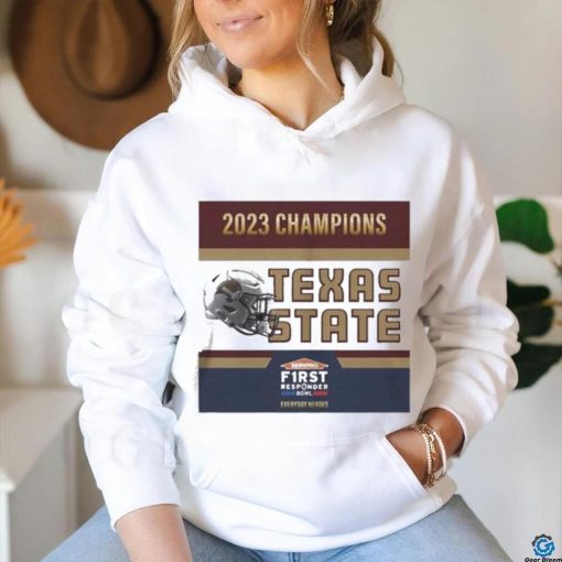 Texas State Bobcats Football Are 2023 First Responder Bowl Champions Shirt