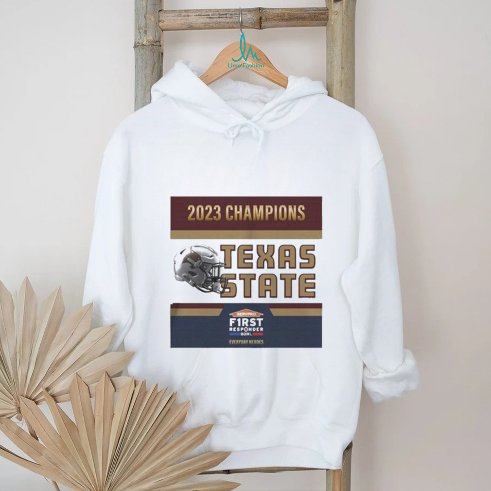 Texas State Bobcats Football Are 2023 First Responder Bowl Champions T Shirt Texas State Bobcats Football Are 2023 First Responder Bowl Champions T Shirt