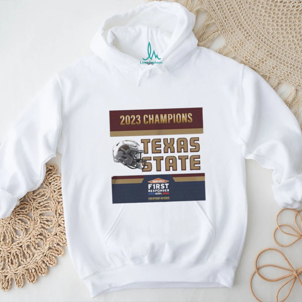 Texas State Bobcats Football Are 2023 First Responder Bowl Champions T Shirt Texas State Bobcats Football Are 2023 First Responder Bowl Champions T Shirt