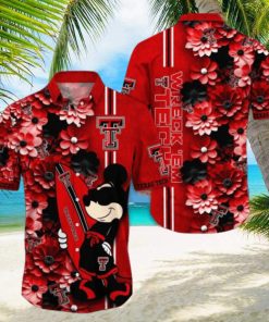 Texas Tech Red Raiders Hawaiian Shirt Mickey Love Surfing Trending Summer Gift