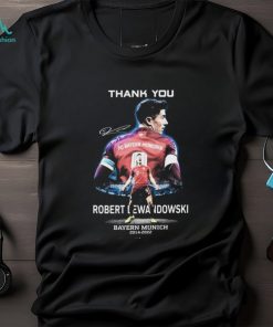 Thank You Robert Lewandowski Bayern Munich 2014 2022 Signature Graphic T Shirt
