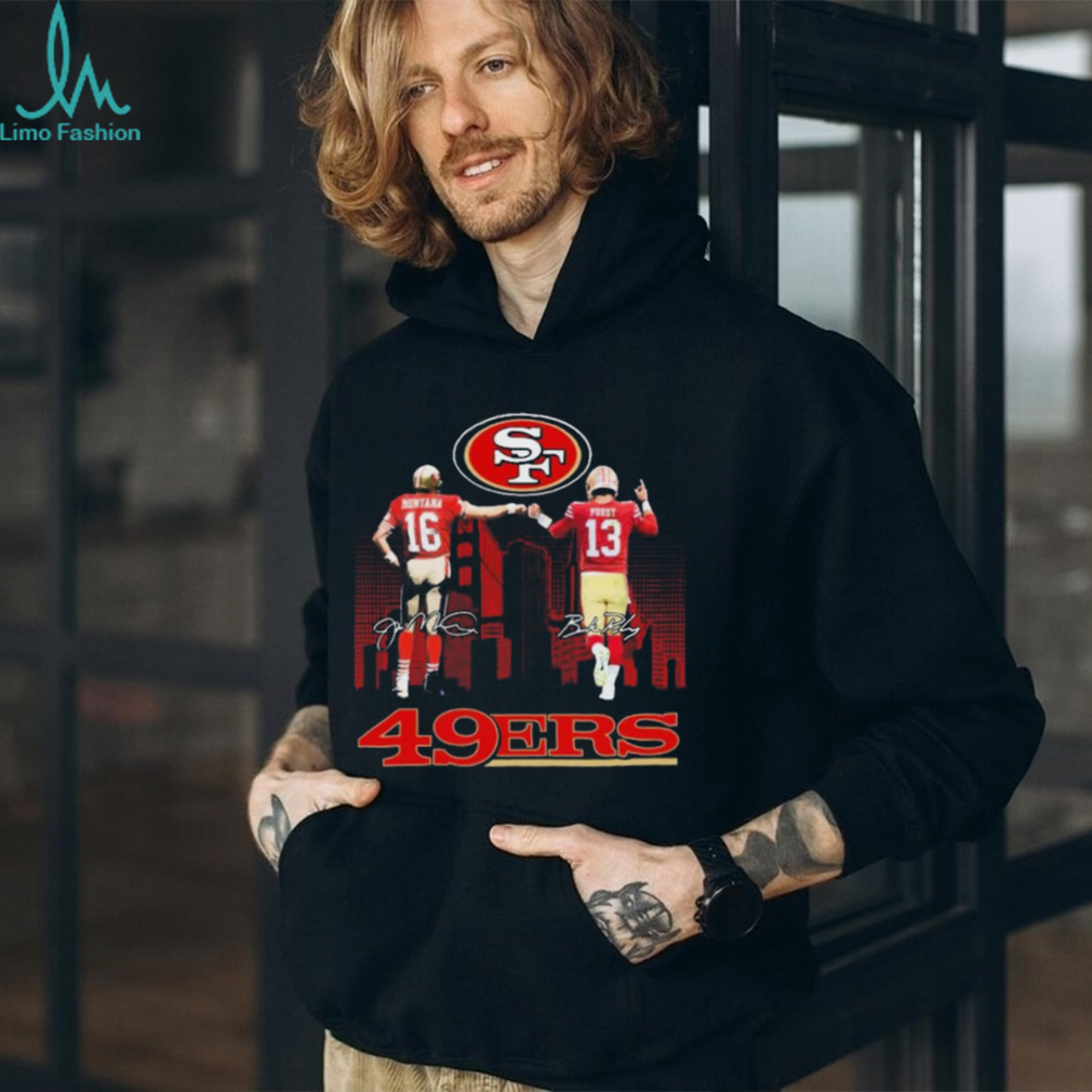 The 49ers 2023 Playoff Joe Montana And Brock Purdy Signatures Shirt The 49ers 2023 Playoff Joe Montana And Brock Purdy Signatures Shirt