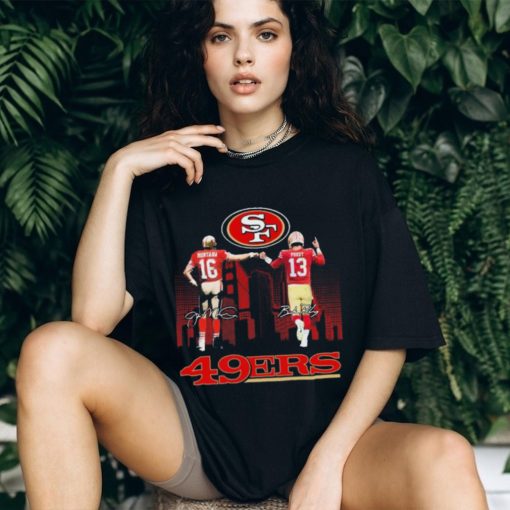 The 49ers 2023 Playoff Joe Montana And Brock Purdy Signatures Shirt