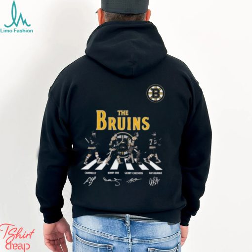 The Boston Bruins Cam Neely Bobby Orr Gerry Cheevers Ray Bourque Abbey Road Signatures 2023 T Shirt