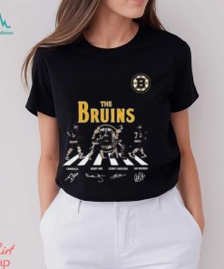 The Boston Bruins Cam Neely Bobby Orr Gerry Cheevers Ray Bourque Abbey Road Signatures 2023 T Shirt