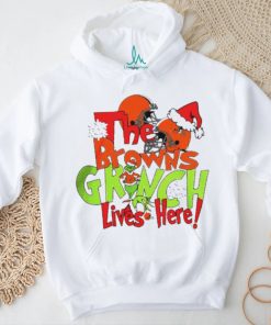 The Browns Grinch Lives Here Christmas Shirt