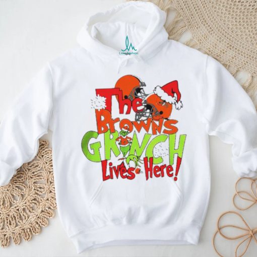 The Browns Grinch Lives Here Christmas Shirt