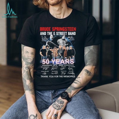 The Bruce Springsteen E Street Band 1972 2022 50 Years Signatures Graphic T Shirt