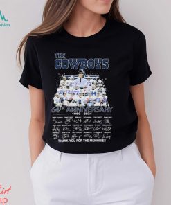 The Dallas Cowboys 64th Anniversary 1960 2024 Thank You The Memories Signatures Shirt