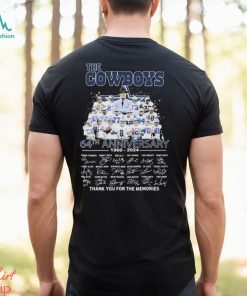 The Dallas Cowboys 64th Anniversary 1960 2024 Thank You The Memories Signatures Shirt