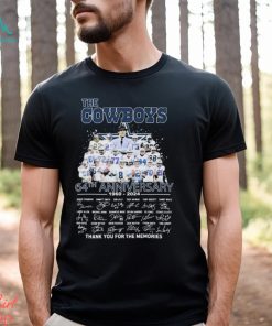 The Dallas Cowboys 64th Anniversary 1960 2024 Thank You The Memories Signatures Shirt
